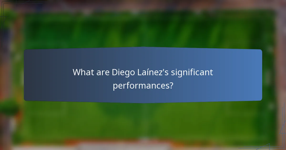 What are Diego Laínez's significant performances?